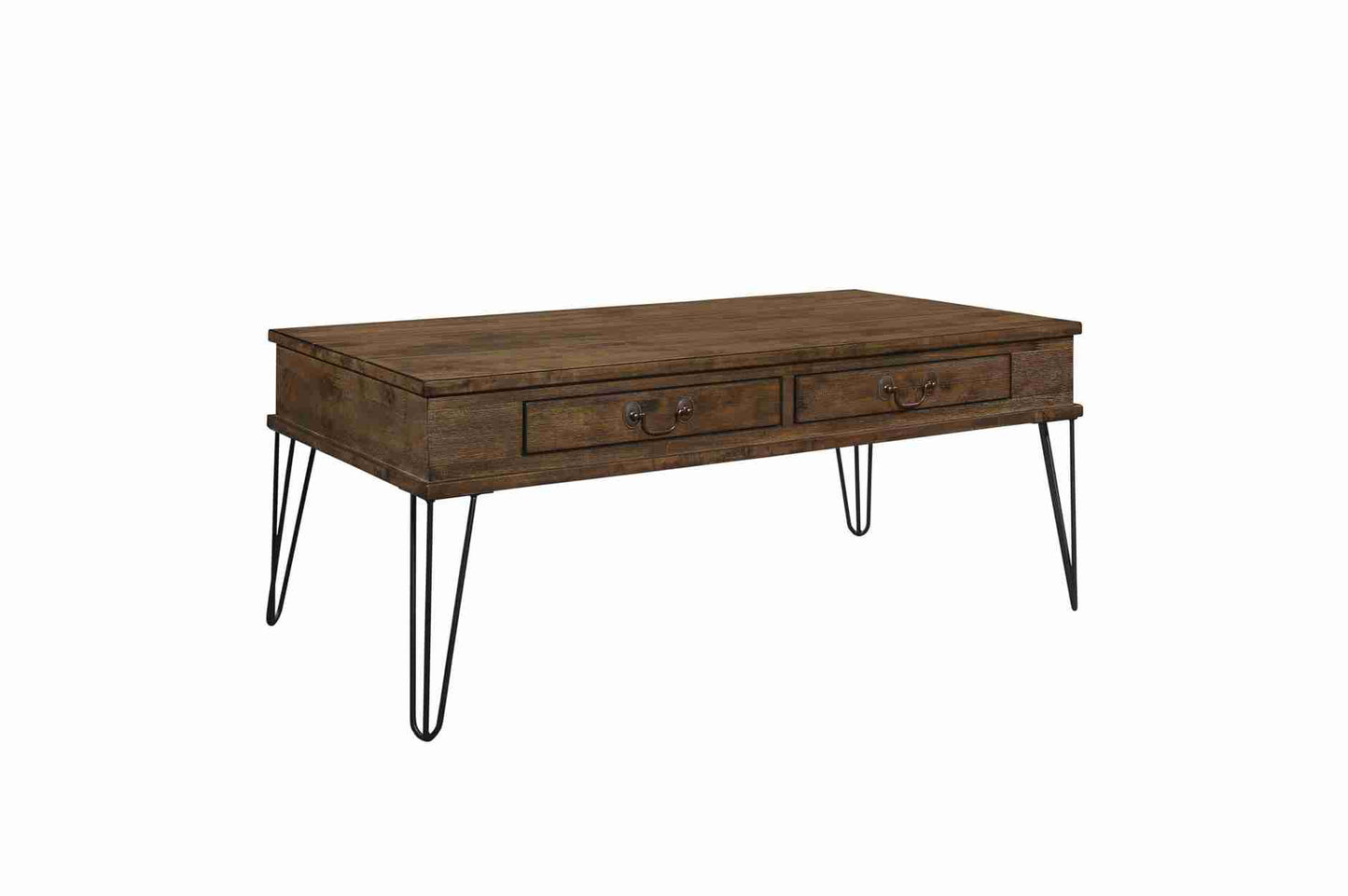 Wooden Center Table in Antique Bronze Finish