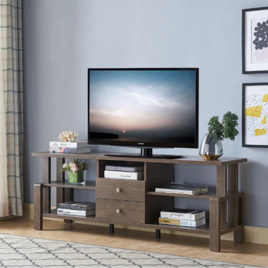 60 Inch TV Stand in Walnut Oak