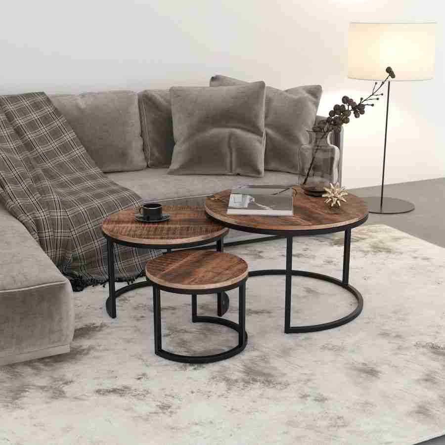 3pc Wooden Coffee Table Set