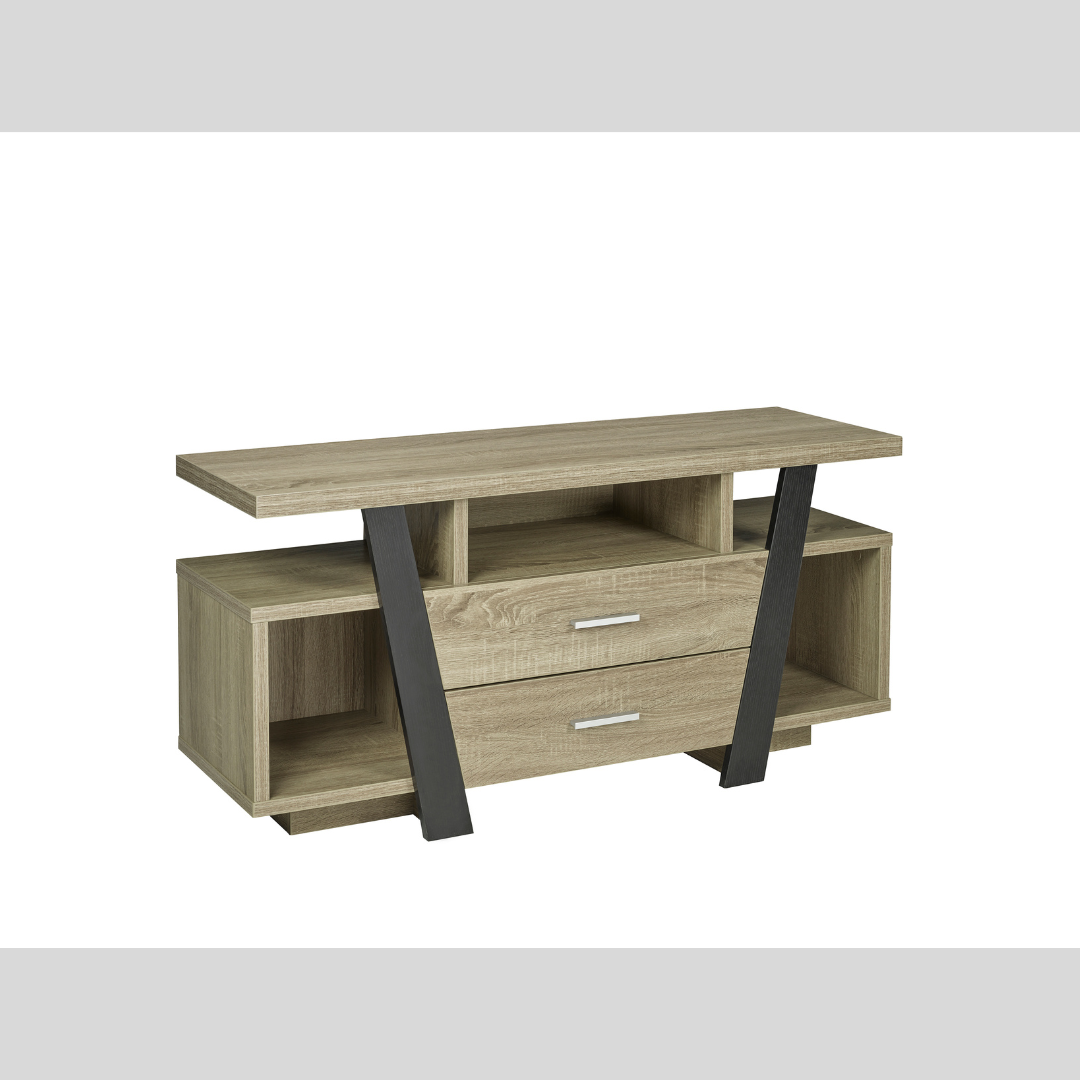 40 Inch TV Stand-Dark Taupe/Black