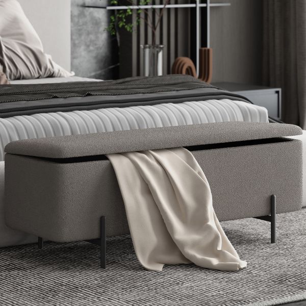 Erzo Bench in Grey and Black