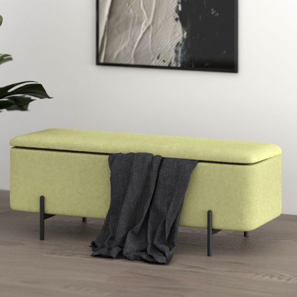 Erzo Bench in Grey and Black