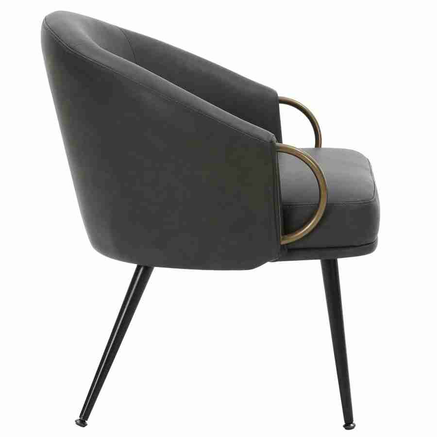 Accent Chair in Faux Leather- Available In 2 Colors