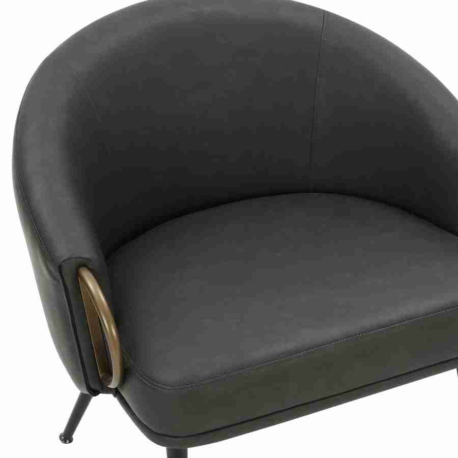 Accent Chair in Faux Leather- Available In 2 Colors