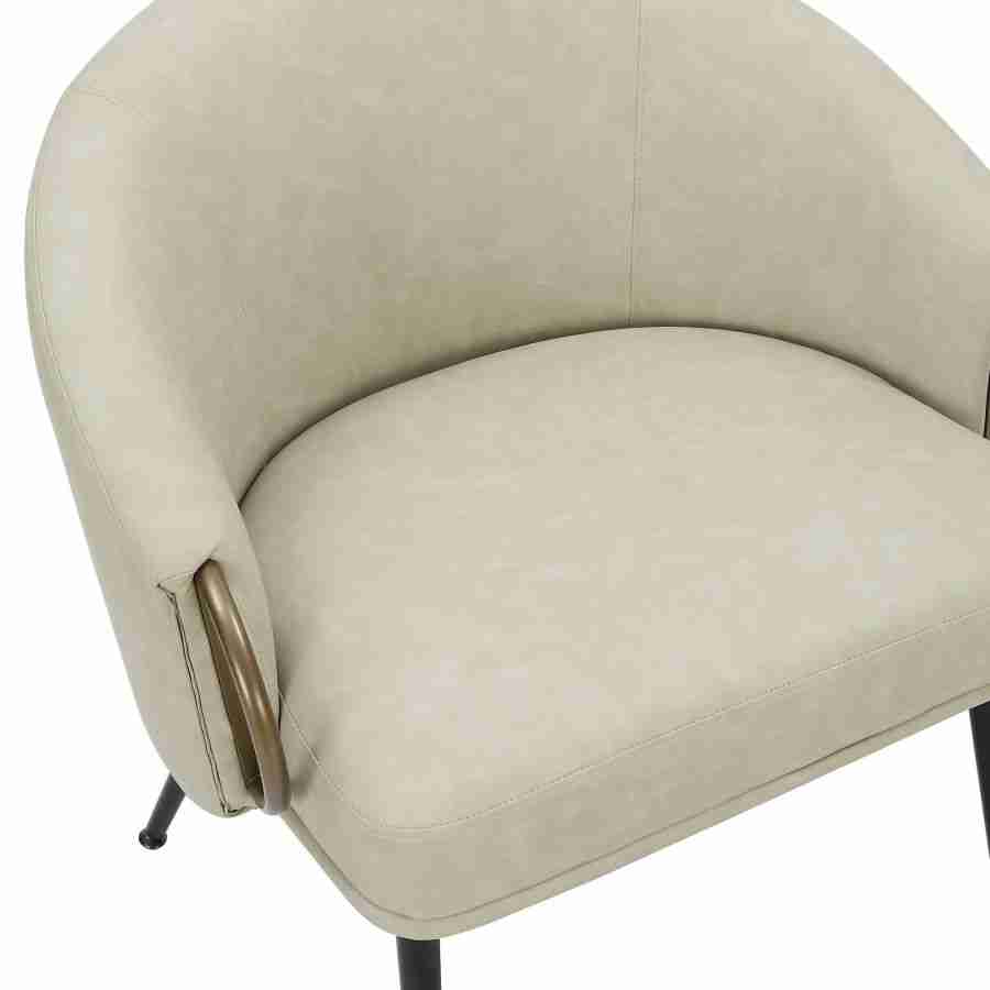 Accent Chair in Faux Leather- Available In 2 Colors