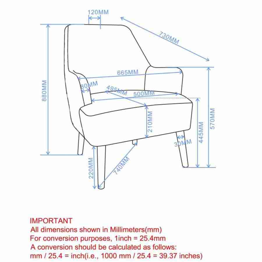 Comfortable Accent Chair in Soft Fabric