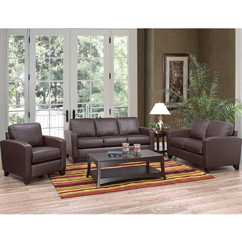 Leather Sofa Set In Beige and Brown Color