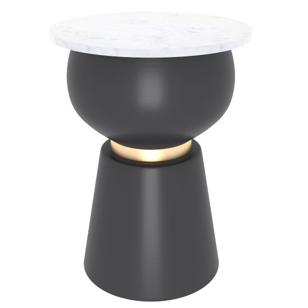 Alora Accent Table in Black and White