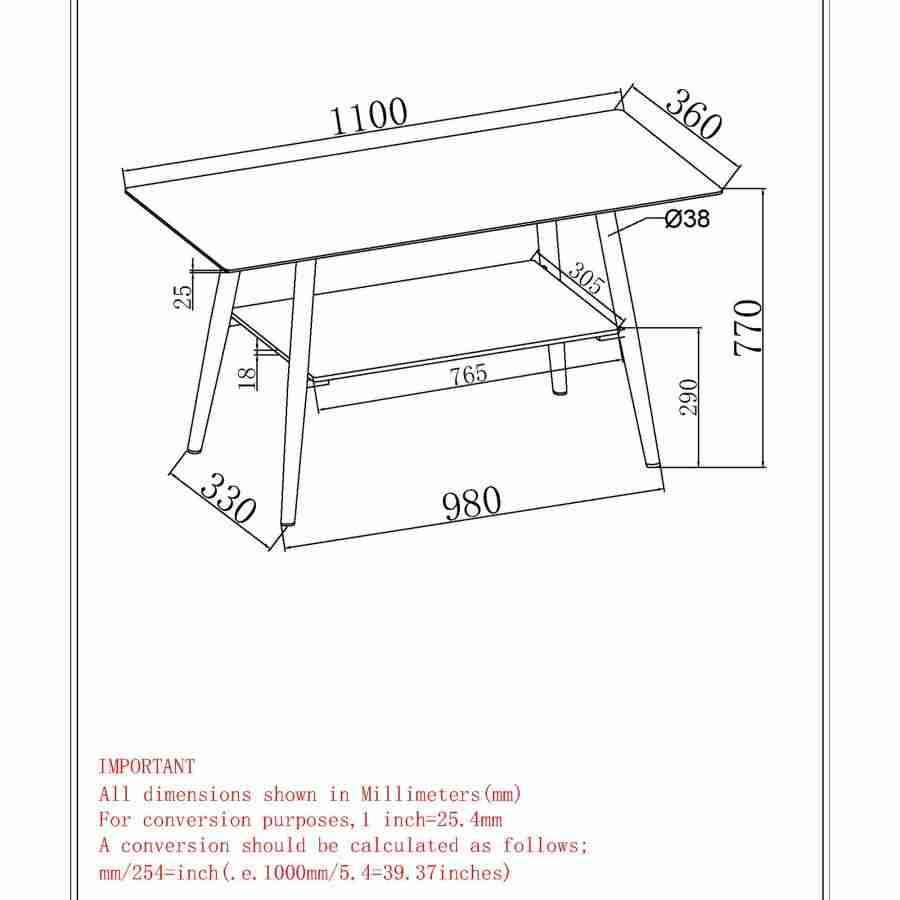 Emery 2-Tier Console Table in White Faux Marble