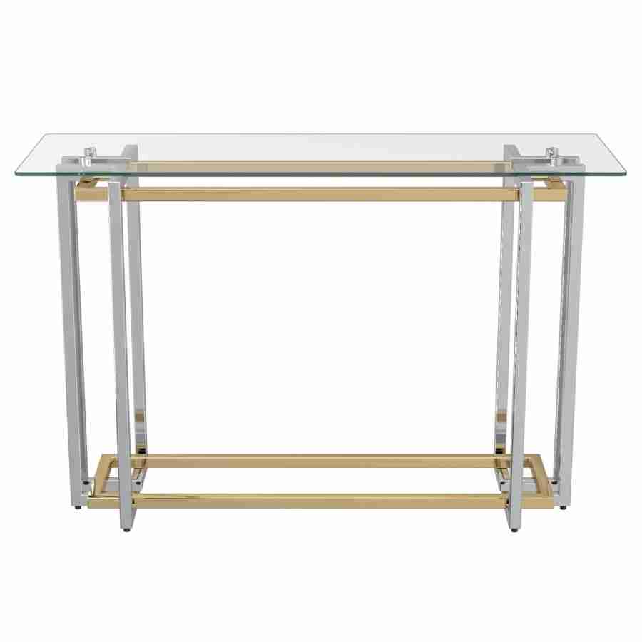 Console Table in Silver and Gold