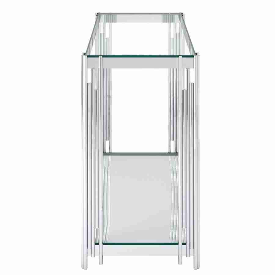 Console Table with Mirrored Glass Bottom