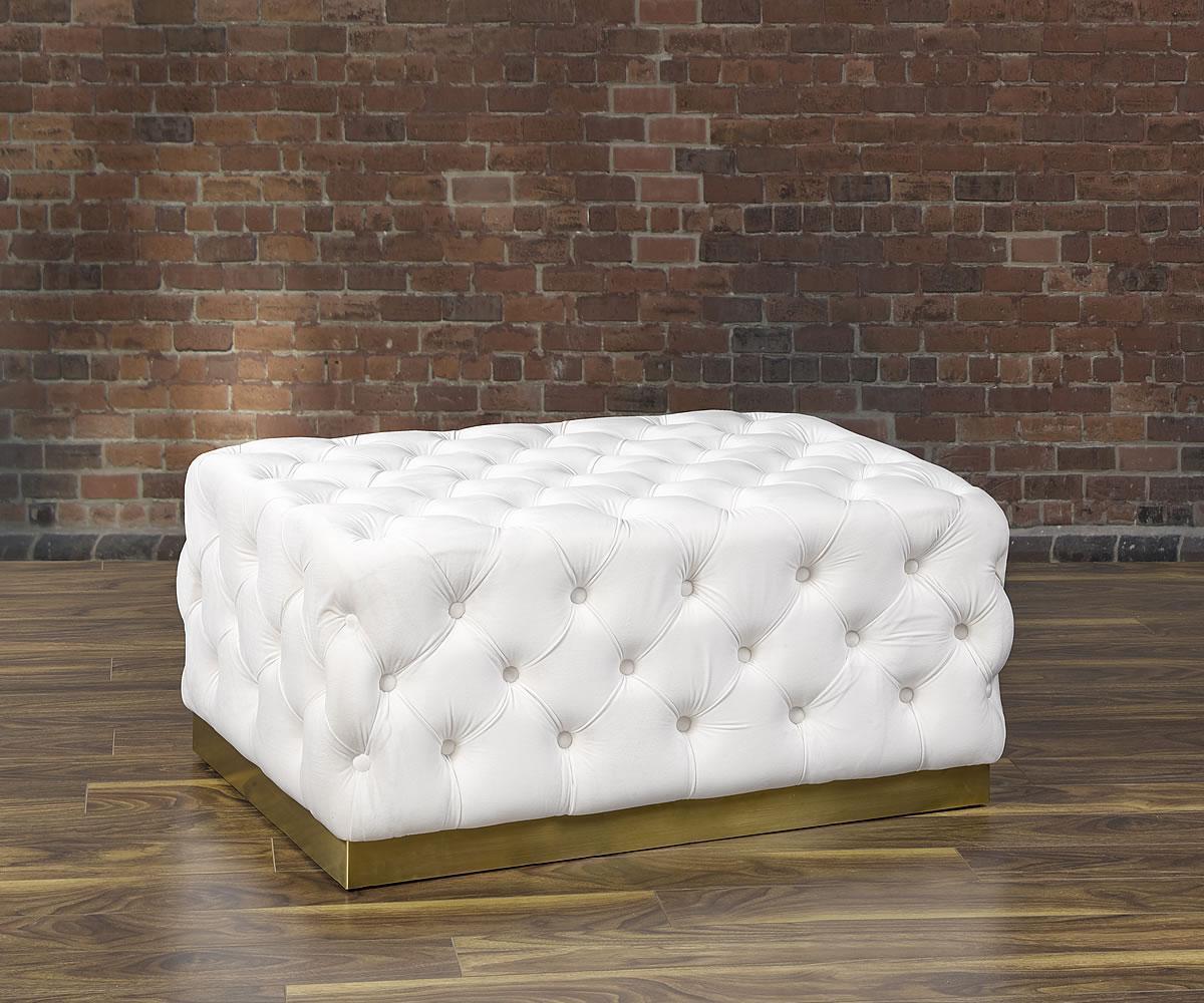 Beautiful Tufted Ottoman Sale - Comes in 3 Colors