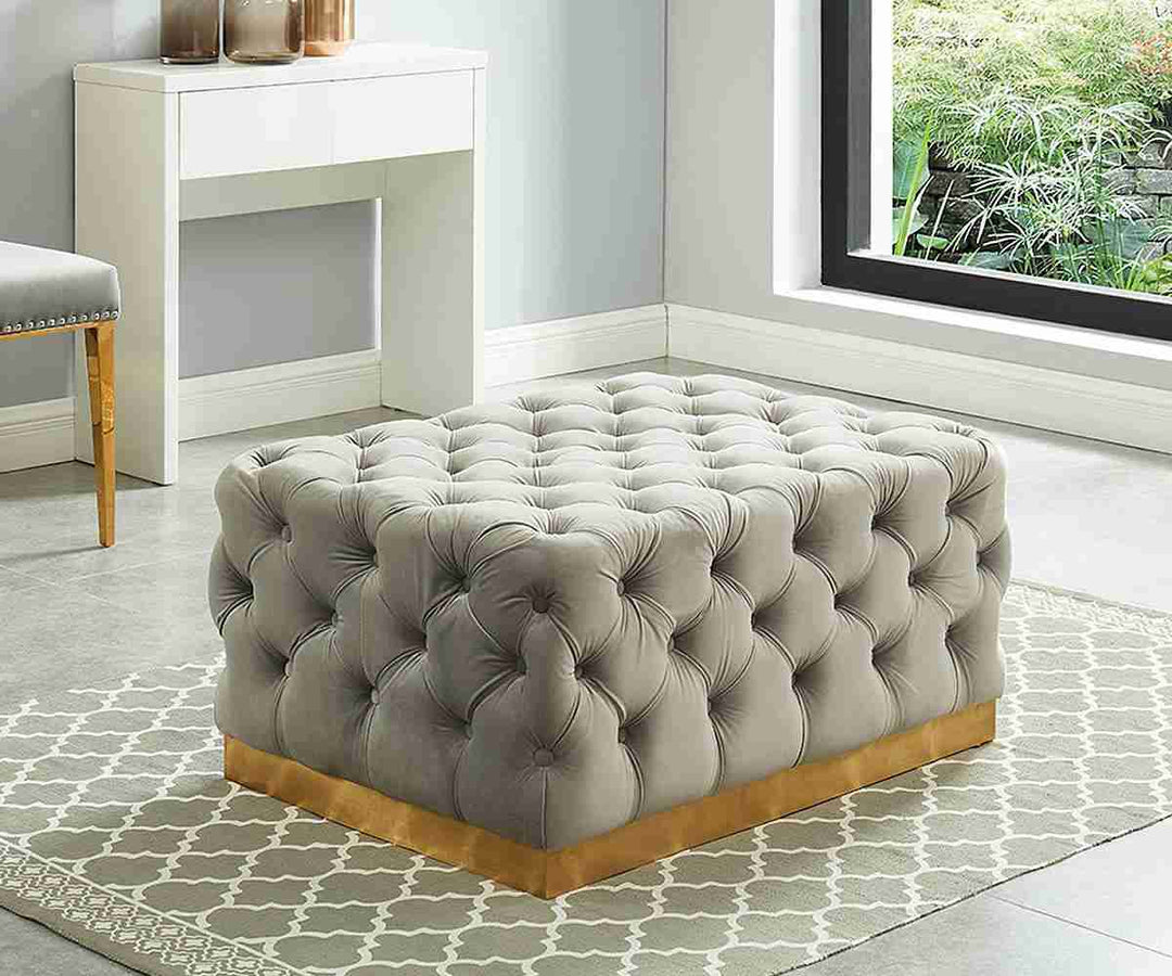 Beautiful Tufted Ottoman Sale - Comes in 3 Colors