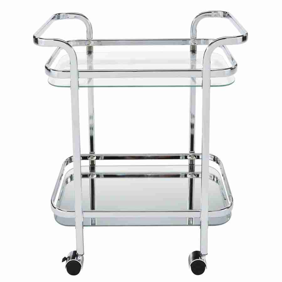 Zedd 2-tier Bar Cart in Polished Gold