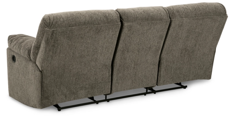 Alphons Brown Fabric Reclining Sofa