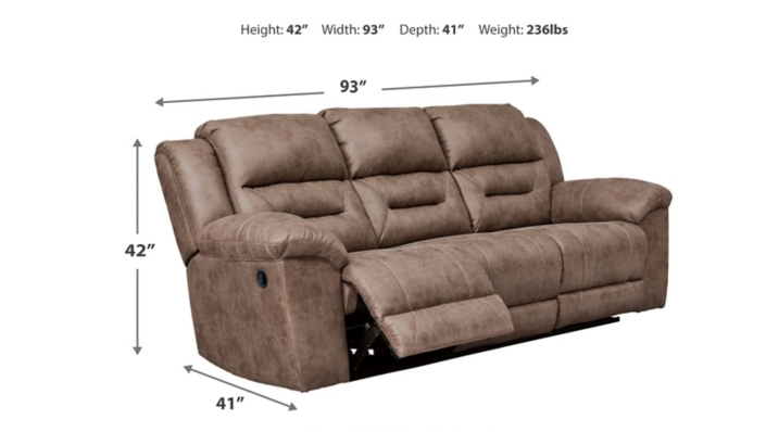 Leather Reclining Sofa-Brampton