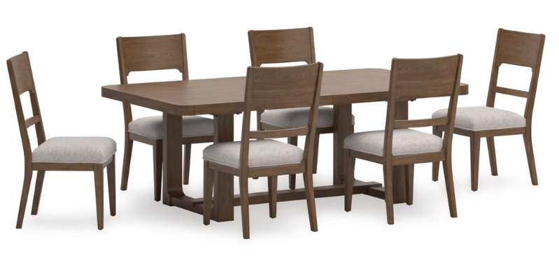 Farmhouse Dining Table Set in Wood