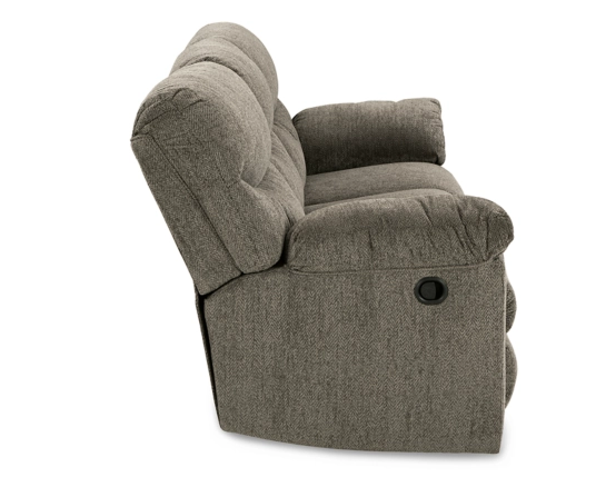 Alphons Brown Fabric Reclining Sofa