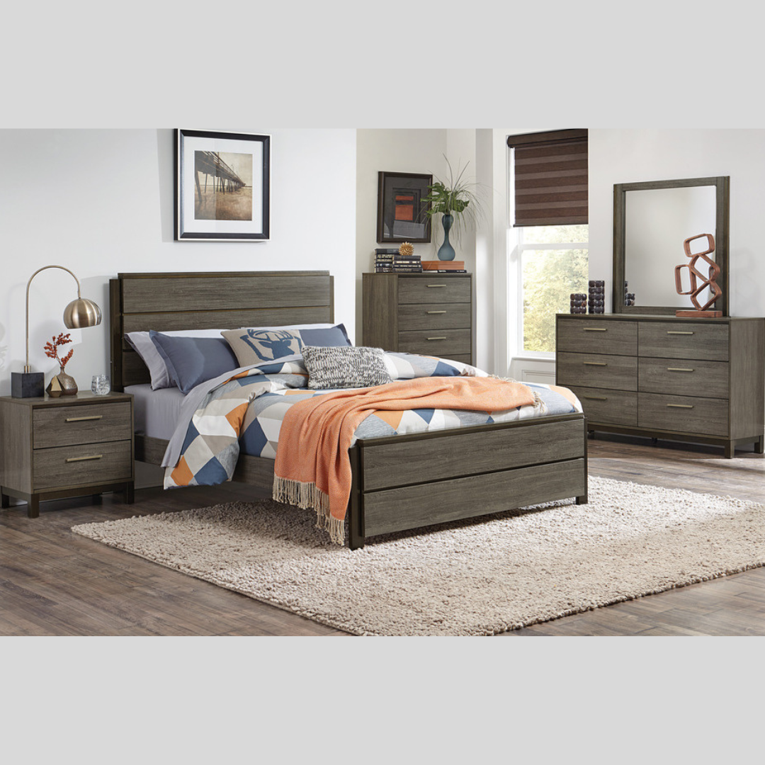 Contemporary Style Wooden Bedset