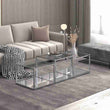 Designer Coffee Table Set with Mirror Base