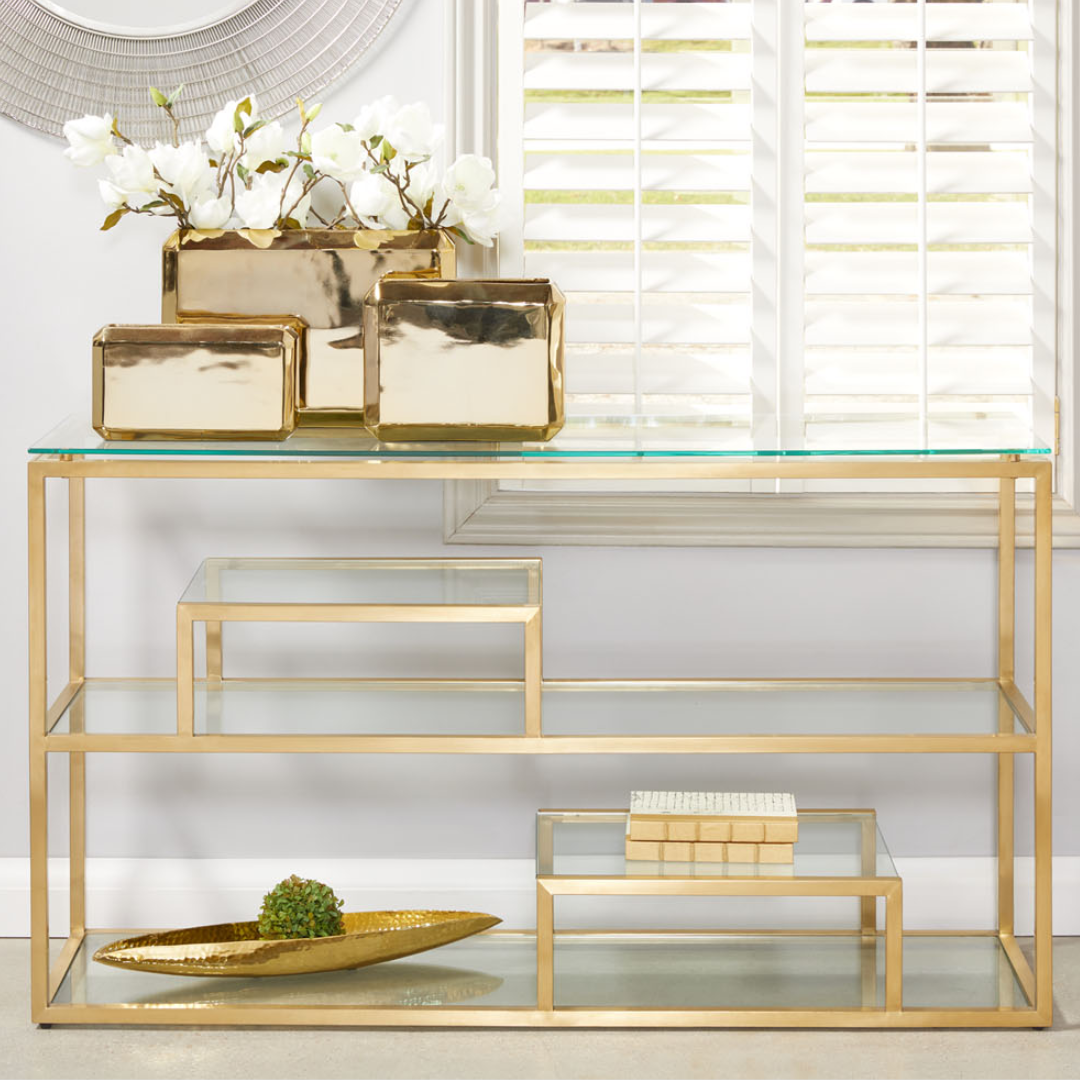 Glass Designer Console Table