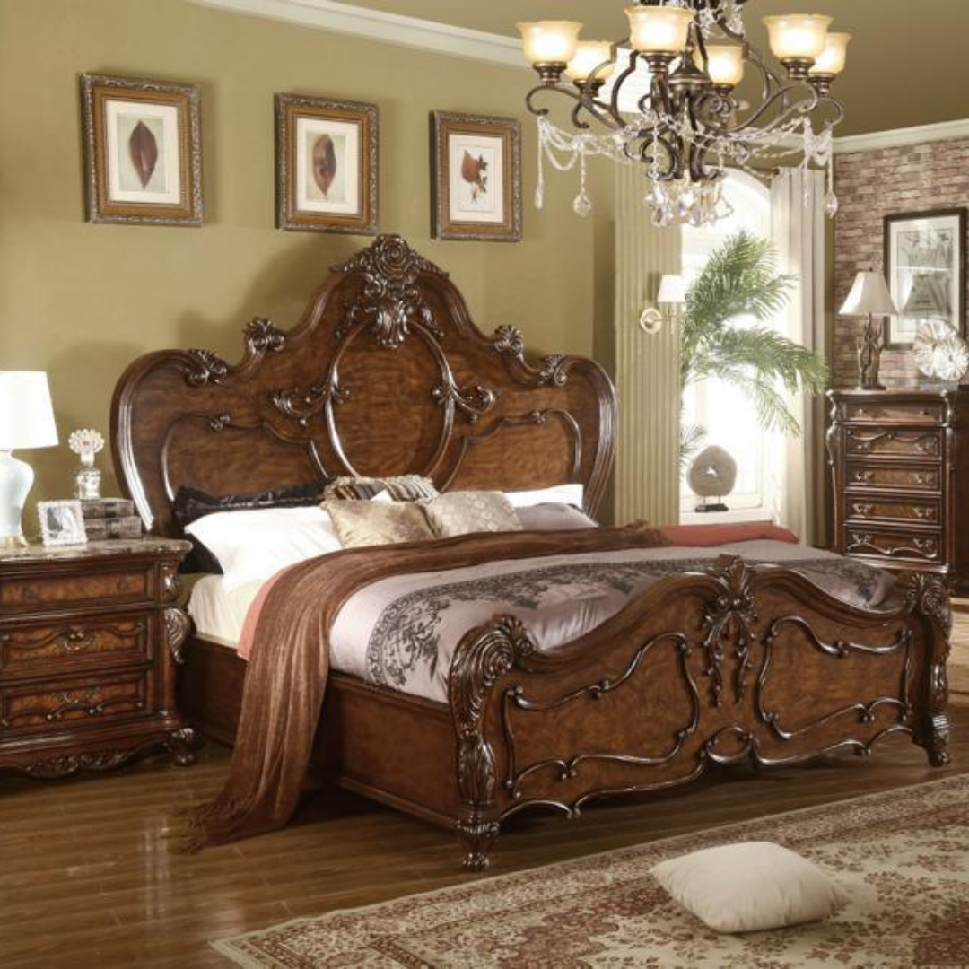 Wood Bedroom Furniture Sets in Antique Style