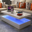 White Coffee Table with Storage