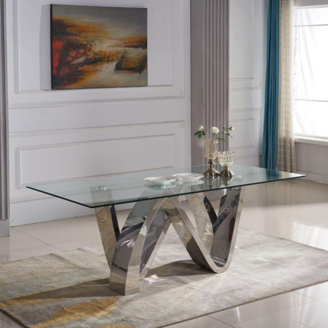 Rectangular Glass Top Center Table