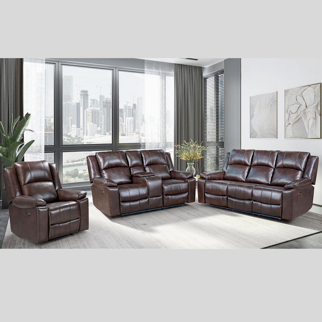 Brown Modern Recliner Set