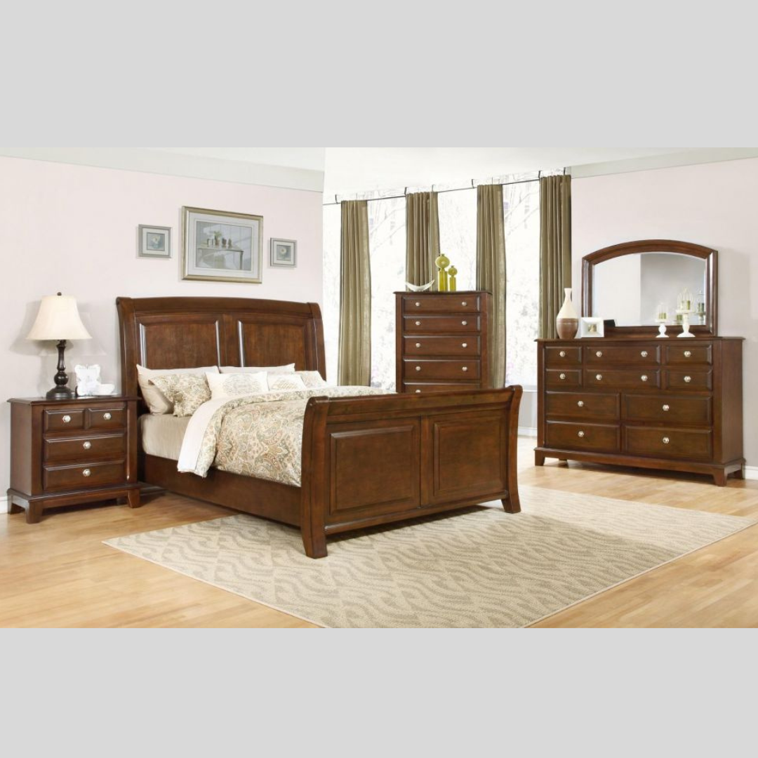 Sleigh Wood Bedroom Furniture