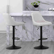 Swivel Bar Stool in Fabric Upholstery