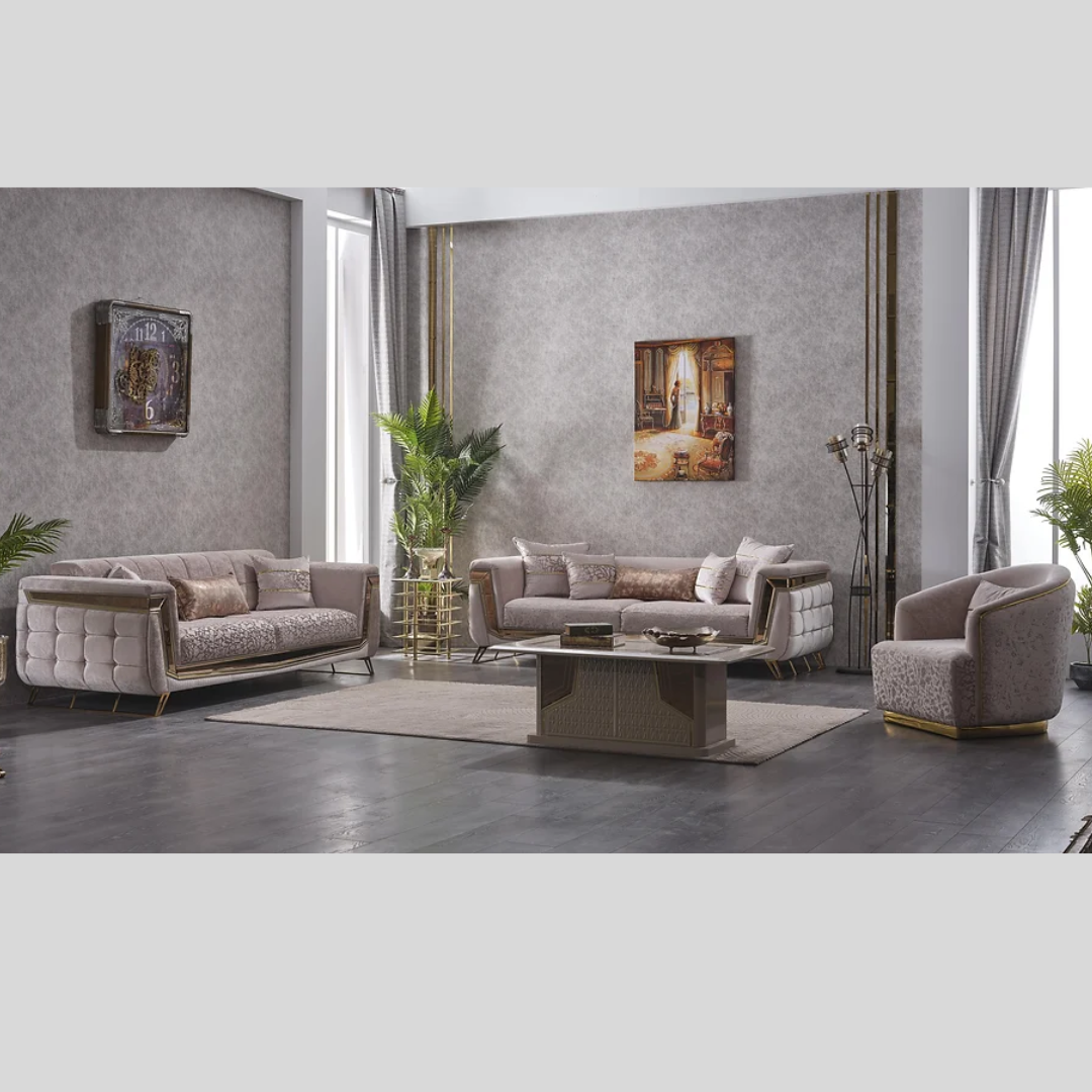 3 Pc Sofa set in Convertible to Bed Design