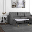 White Coffee Table with Matte Black Legs