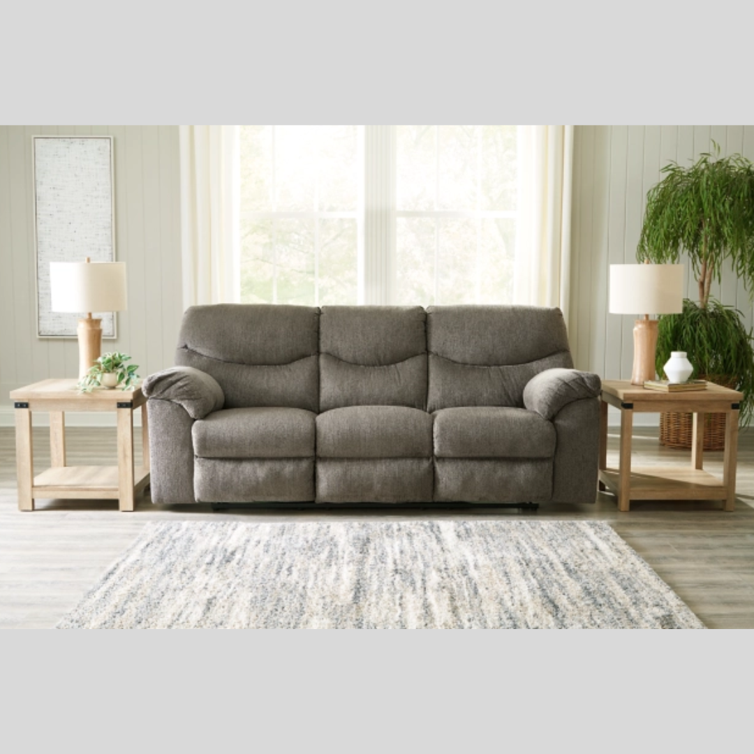 Alphons Brown Fabric Reclining Sofa