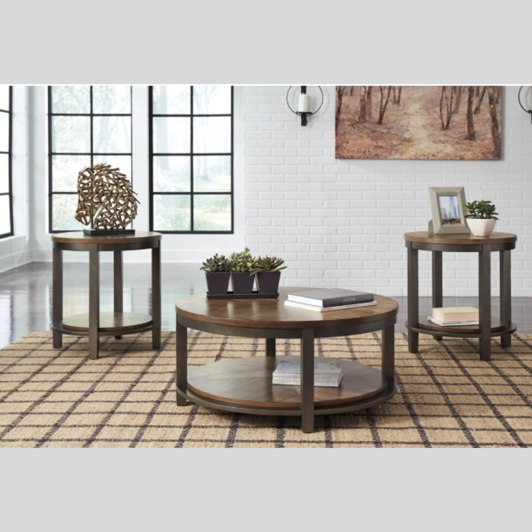 Ashley Wooden Coffee Table Set