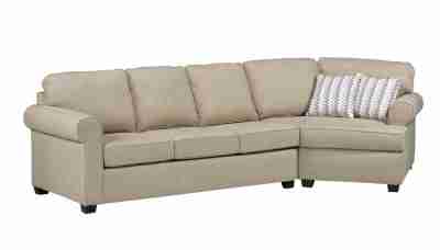 Modern Solid Wood Beige Sectional