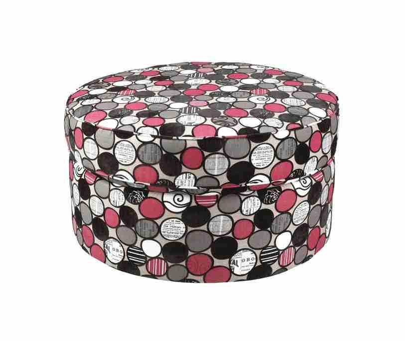 Canadian Made Printed Fabric Ottoman