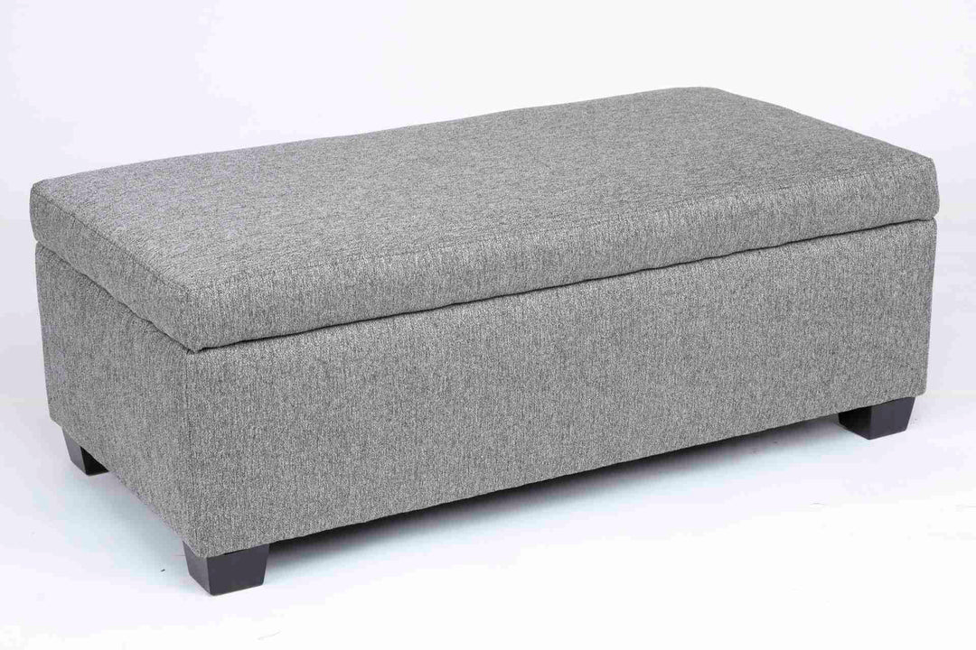 Storage Ottoman With Fabric Upholstery