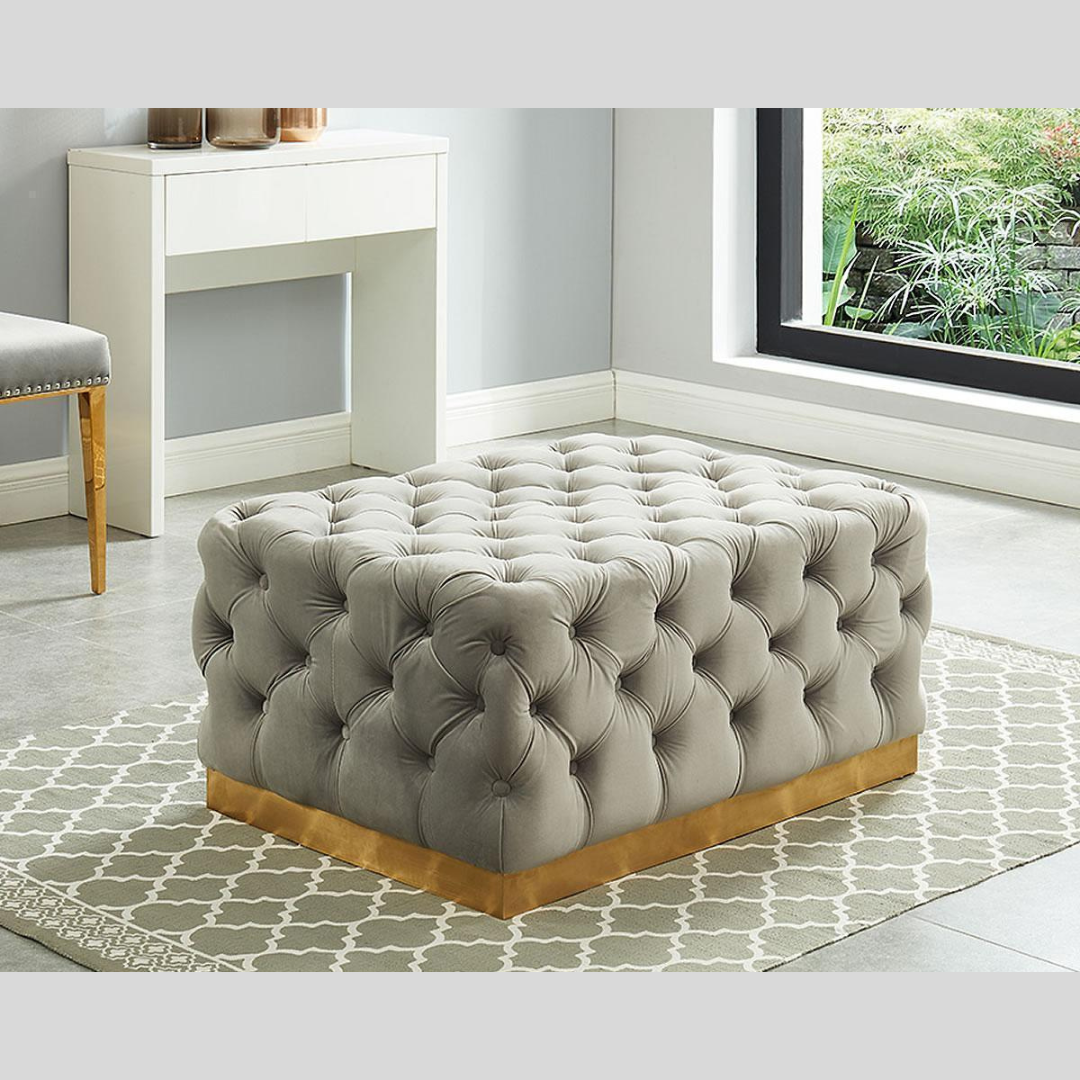 Beautiful Tufted Ottoman Sale - Comes in 3 Colors