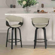 Beige and Black Counter Stool