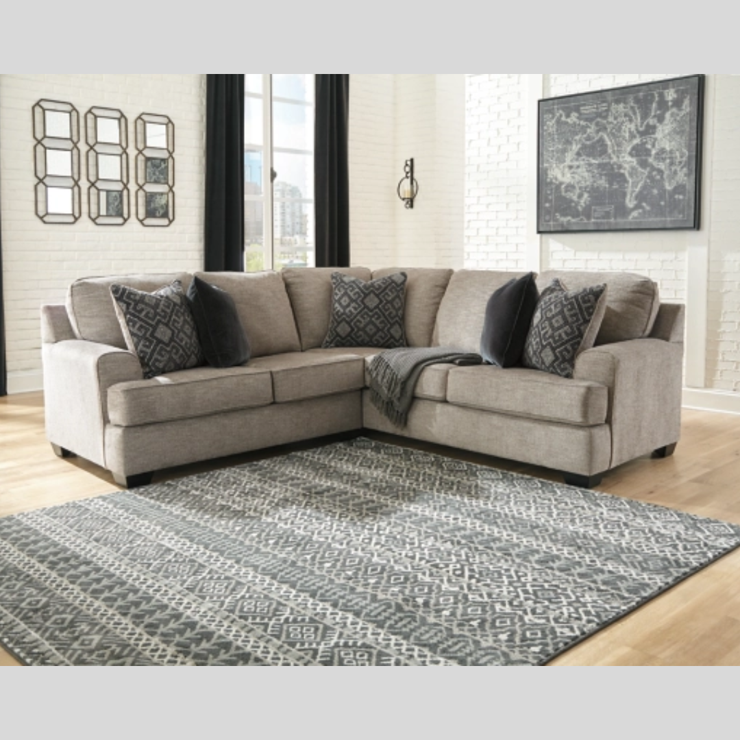 Bovarian 2PC Modern Fabric Sectional