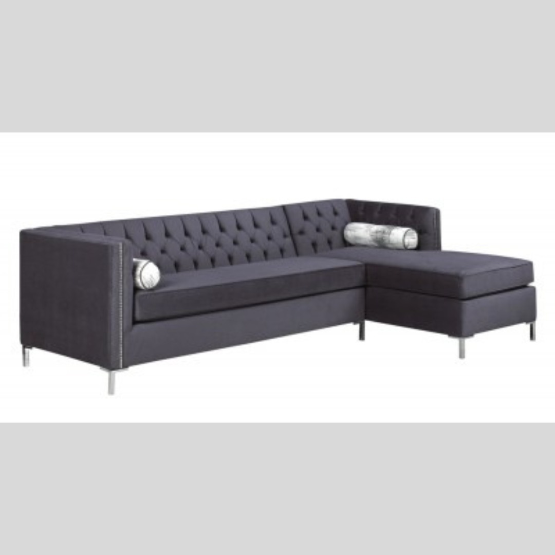 Grey Sectional Sofa In Fabric