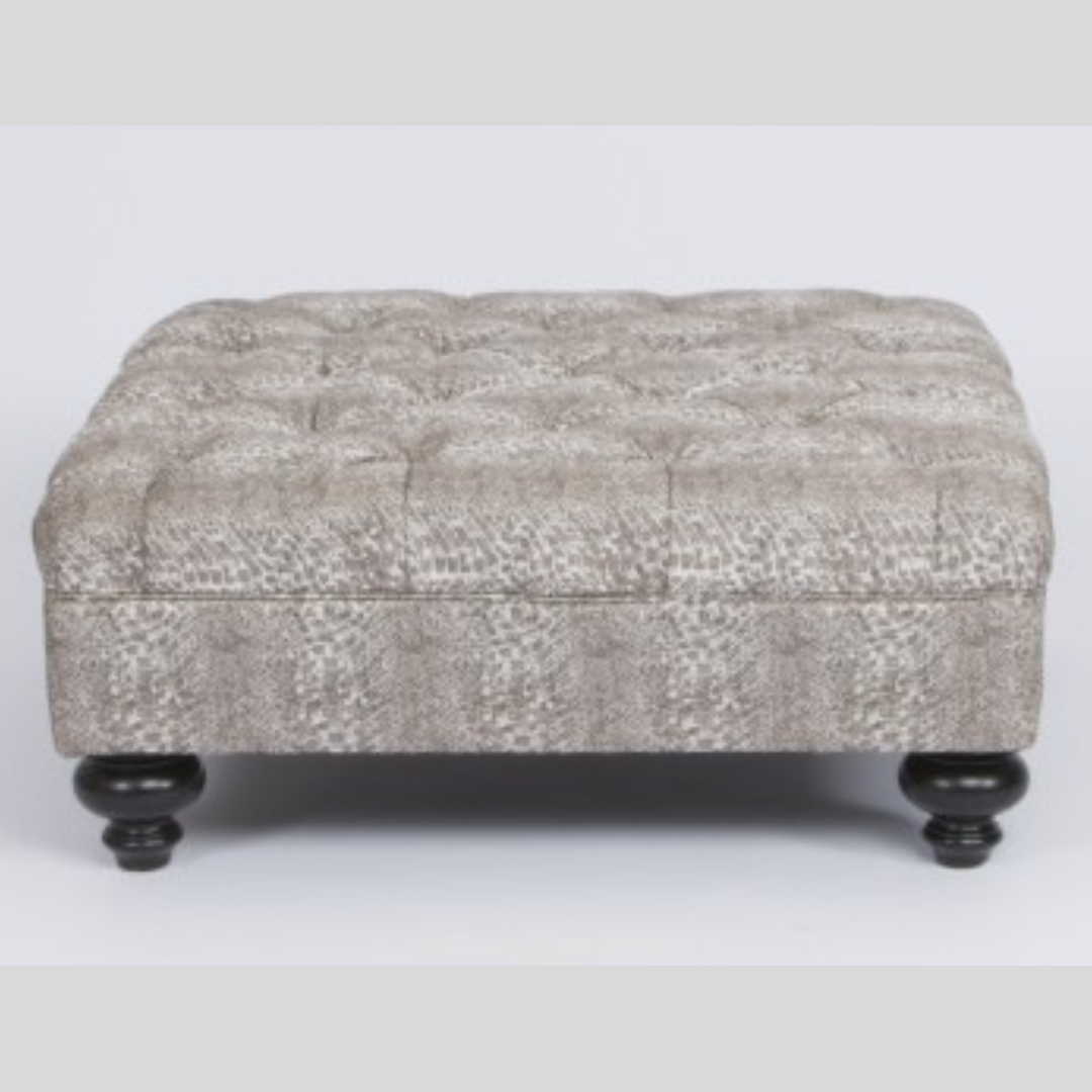 Canadian Made Beige Fabric Ottoman