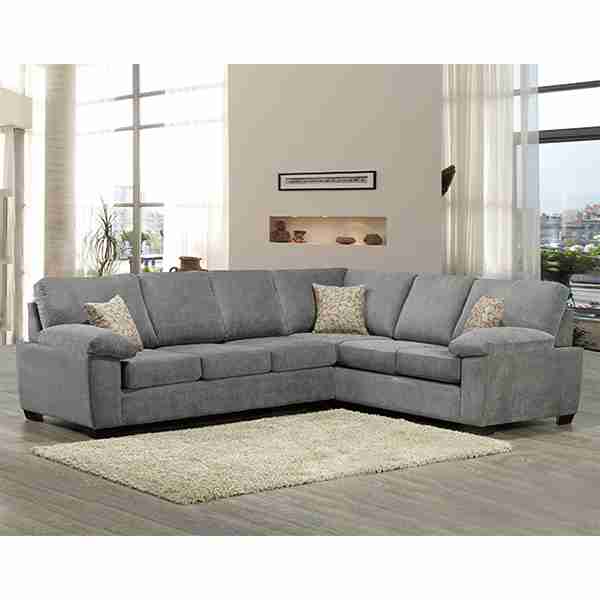 Canadian Made Sectional In Grey Fabric