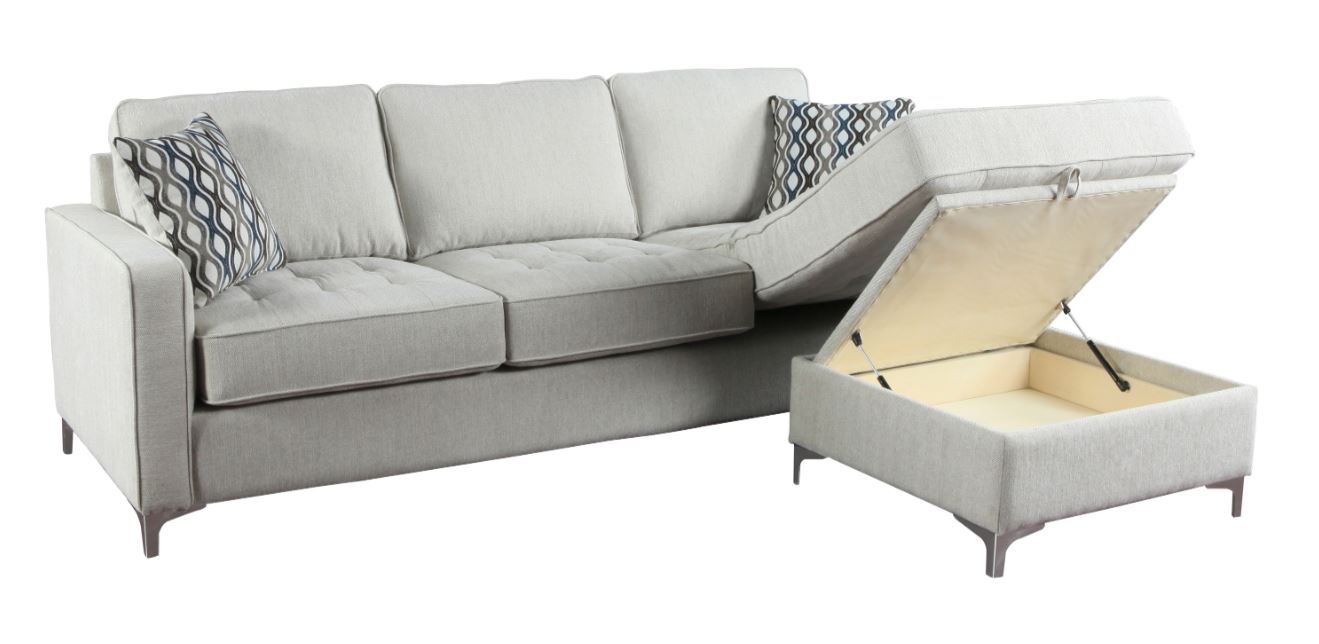 Reversible Sectional Sofa with Tufting