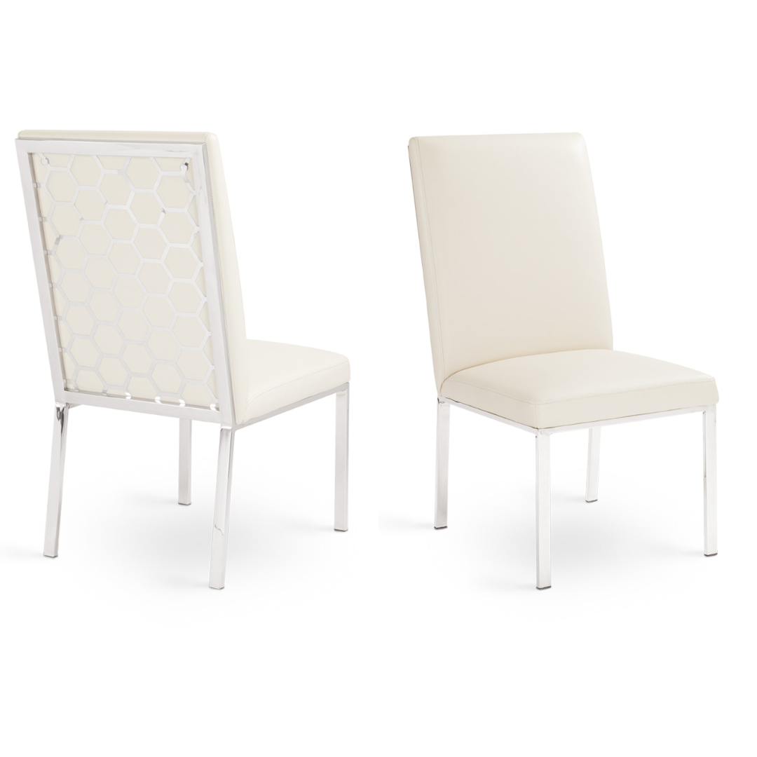 Designer Dining Chairs in Silver