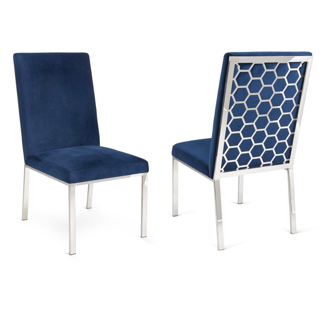 Designer Dining Chairs in Silver