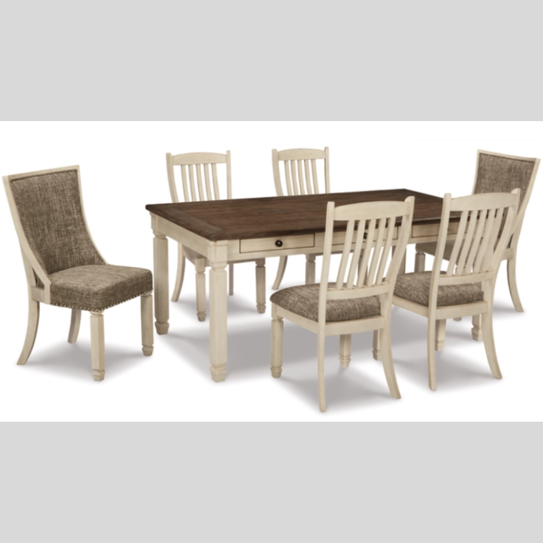 Dining Set with Fabric Chairs