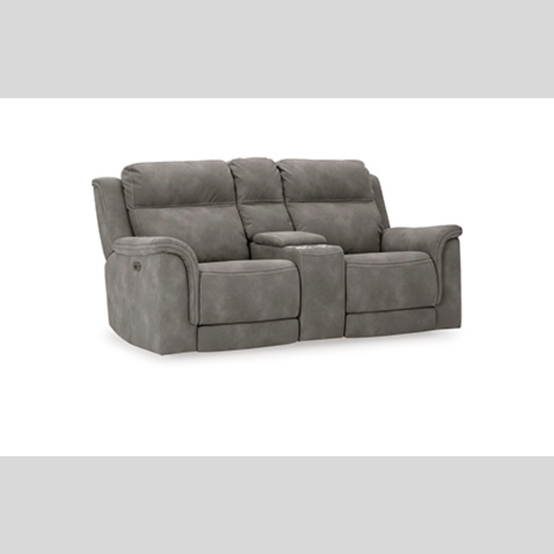 DuraPella Power Recliner Loveseat with Console