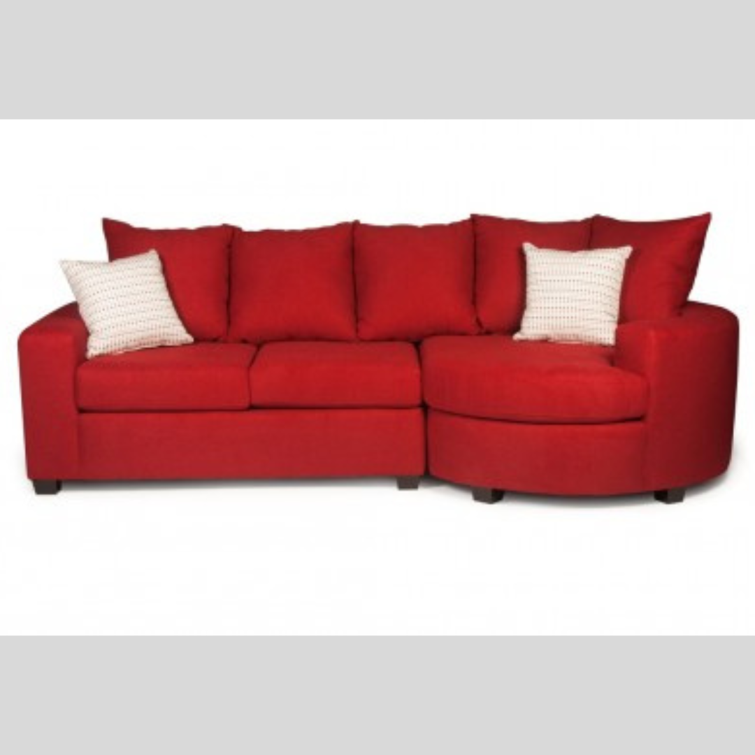 Living Room Sectional In Red